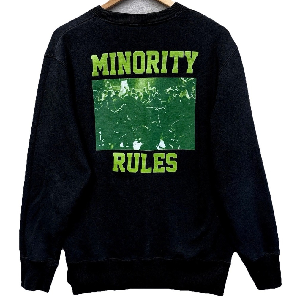 The Hundreds x Minority Rules Colab Crewneck Sweatshirt Size Med Black Mosh Pit
